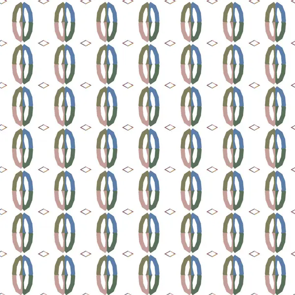 Nahtloses Muster Mit Geometrisch Wiederholten Formen Vektorillustration — Stockvektor