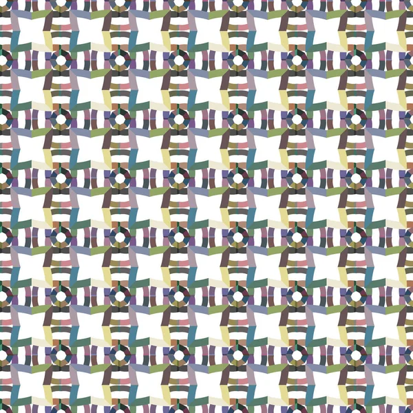 幾何学的な図形ベクトル図とシームレスなパターン — ストックベクタ