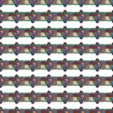 farklı geometrik şekillere sahip soyut, pürüzsüz desensiz vektör çizimi