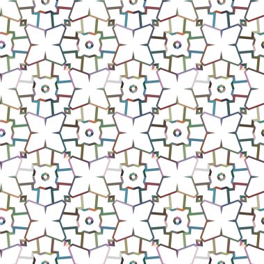 Tekrarlanan geometrik şekilli kusursuz desen, vektör illüstrasyonuName