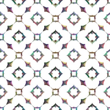 Geometrik şekilli kusursuz desen vektör çizimi