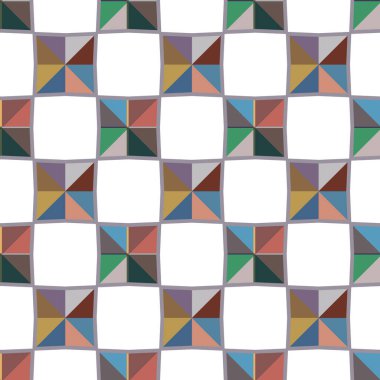 Geometrik şekilli kusursuz desen vektör çizimi