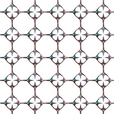 Geometrik şekilli kusursuz desen vektör çizimi