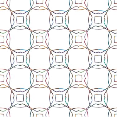 farklı geometrik şekillere sahip soyut, pürüzsüz desensiz vektör çizimi