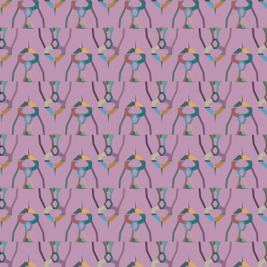 farklı geometrik şekillere sahip soyut, pürüzsüz desensiz vektör çizimi