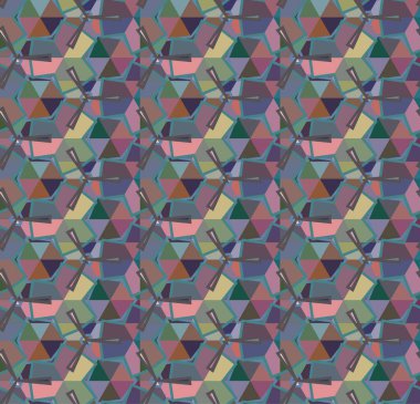 Tekrarlanan geometrik şekilli kusursuz desen, vektör illüstrasyonuName