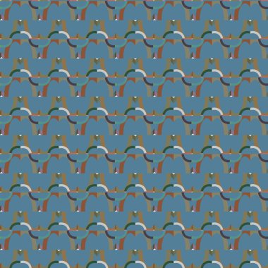 Geometrik şekilli kusursuz desen vektör çizimi