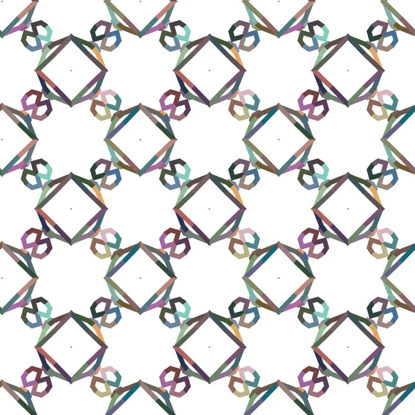 Modello Senza Soluzione Continuità Con Forme Geometriche Illustrazione Vettoriale — Vettoriale Stock