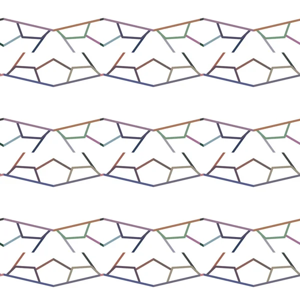 具有几何形状矢量插图的无缝图案 — 图库矢量图片