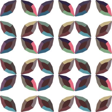 Geometrik şekilli kusursuz desen vektör çizimi