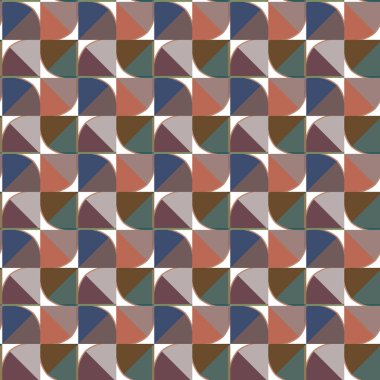 Geometrik şekilli kusursuz desen vektör çizimi