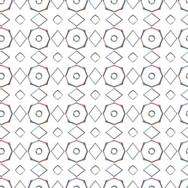 Geometrik şekilli kusursuz desen vektör çizimi