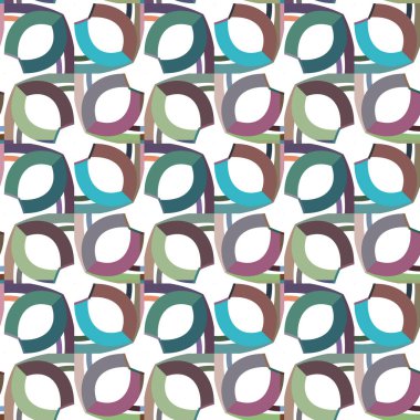 Geometrik şekilli kusursuz desen vektör çizimi