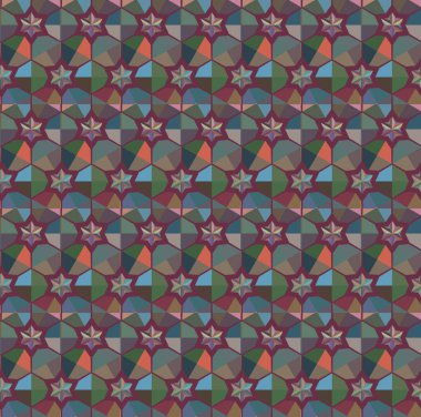 Soyut geometrik şekilli kusursuz desen