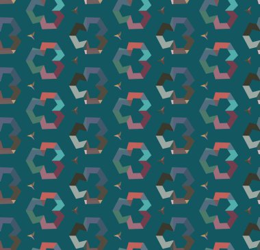 Geometrik şekilli kusursuz desen vektör çizimi