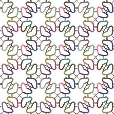 Tekrarlanan geometrik şekilli kusursuz desen, vektör illüstrasyonuName