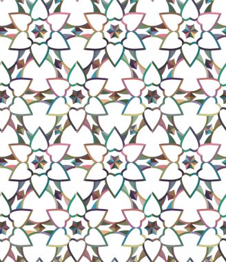 Geometrik şekilli kusursuz desen vektör çizimi