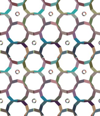 farklı geometrik şekillere sahip soyut, pürüzsüz desensiz vektör çizimi