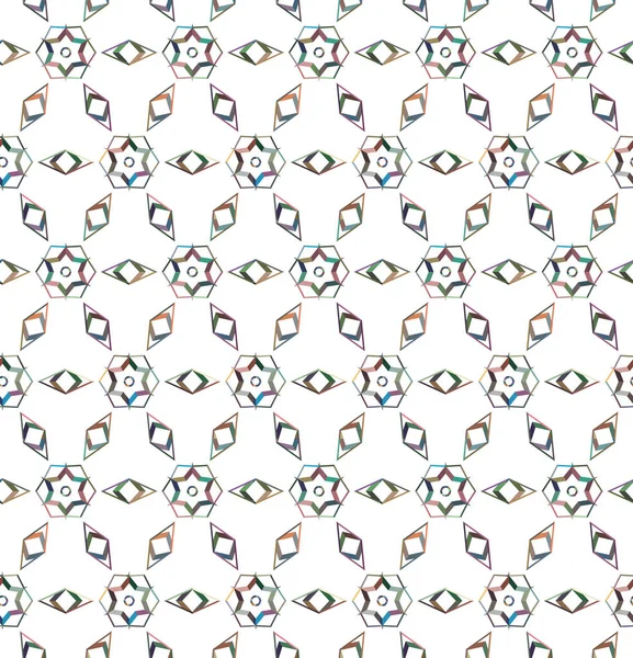 Padrão Sem Costura Com Formas Geométricas Ilustração Vetorial —  Vetores de Stock
