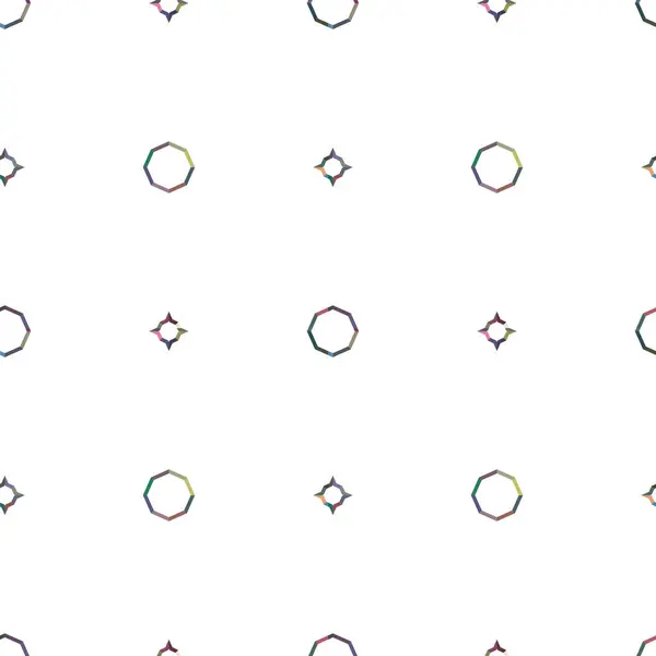 Patrón Sin Costura Con Formas Geométricas Repetidas Ilustración Vectorial — Archivo Imágenes Vectoriales
