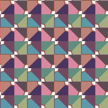Geometrik şekilli kusursuz desen vektör çizimi