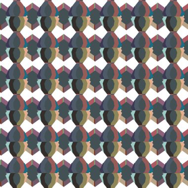 farklı geometrik şekillere sahip soyut, pürüzsüz desensiz vektör çizimi