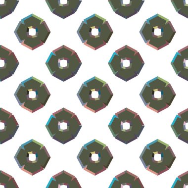 Geometrik şekilli kusursuz desen vektör çizimi