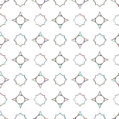 Geometrik şekilli kusursuz desen vektör çizimi