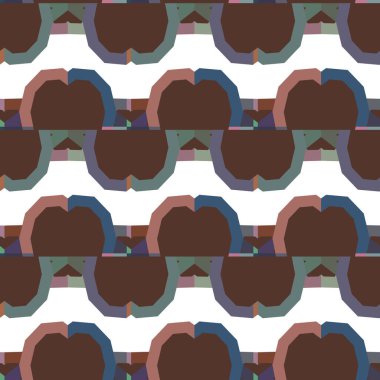 farklı geometrik şekillere sahip soyut, pürüzsüz desensiz vektör çizimi