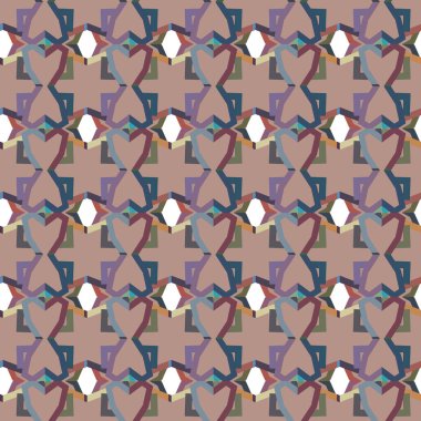 Geometrik şekilli kusursuz desen vektör çizimi