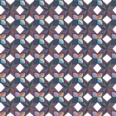 Geometrik şekilli kusursuz desen vektör çizimi