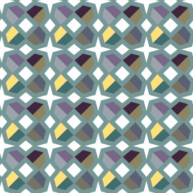 Geometrik şekilli kusursuz desen vektör çizimi