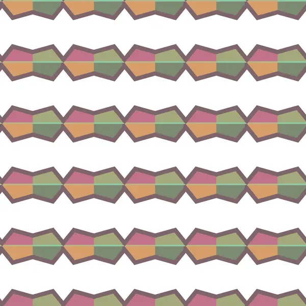 Nahtloses Muster Mit Geometrisch Wiederholten Formen Vektorillustration — Stockvektor