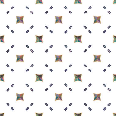 Geometrik şekilli kusursuz desen vektör çizimi