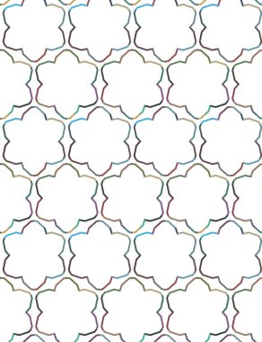 Geometrik şekilli kusursuz desen vektör çizimi