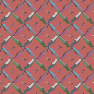 Geometrik şekilli kusursuz desen vektör çizimi