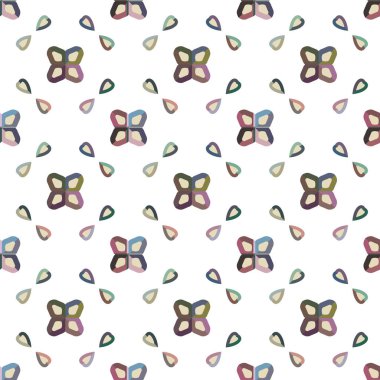 Geometrik şekilli kusursuz desen vektör çizimi