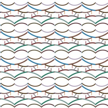 Geometrik şekilli kusursuz desen vektör çizimi