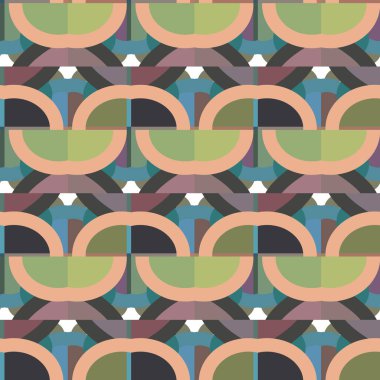 Geometrik şekilli kusursuz desen vektör çizimi