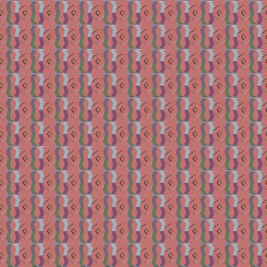 Geometrik şekilli kusursuz desen vektör çizimi