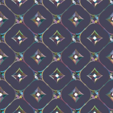 Geometrik şekilli kusursuz desen vektör çizimi