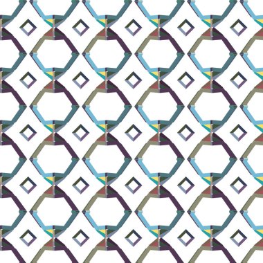 Geometrik şekilli kusursuz desen vektör çizimi