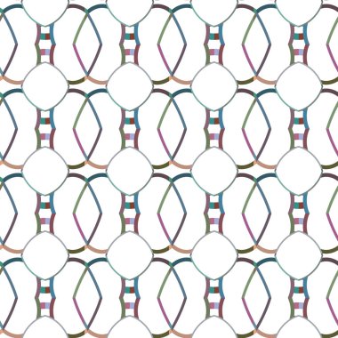 farklı geometrik şekillere sahip soyut, pürüzsüz desensiz vektör çizimi