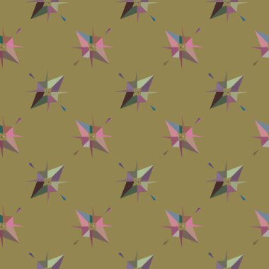 Soyut geometrik şekilli kusursuz desen