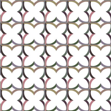 Geometrik şekilli kusursuz desen vektör çizimi