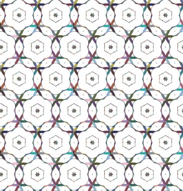 Geometrik şekilli kusursuz desen vektör çizimi