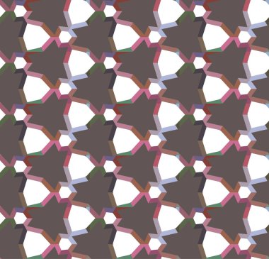 Tekrarlanan geometrik şekilli kusursuz desen, vektör illüstrasyonuName
