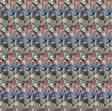 Geometrik şekilli kusursuz desen vektör çizimi