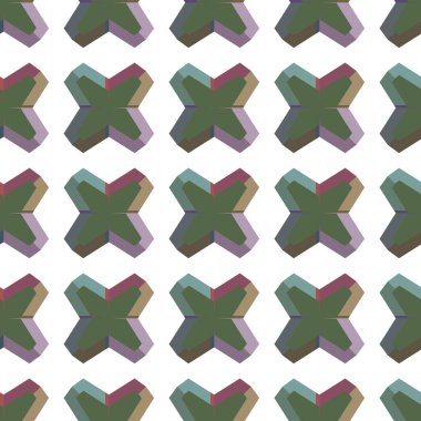 Geometrik şekilli kusursuz desen vektör çizimi