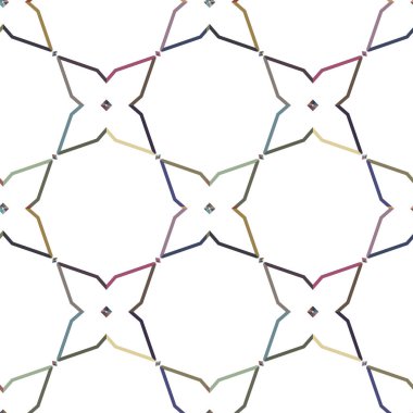 Tekrarlanan geometrik şekilli kusursuz desen, vektör illüstrasyonuName